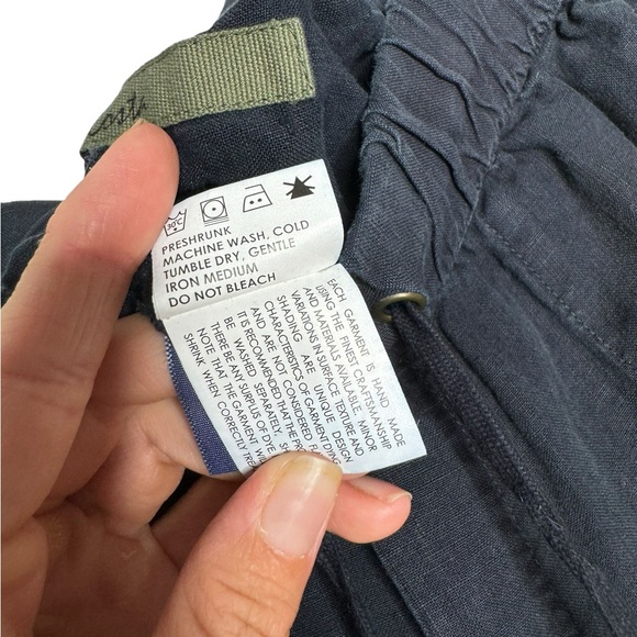 Enza Costa | Linen Easy Pants in Navy Blue 1/Small - Picture 10 of 10